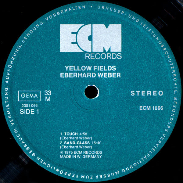 Eberhard Weber : Yellow Fields (LP, Album)