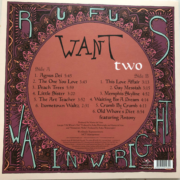 Rufus Wainwright : Want Two (LP, Album, RE, 180)