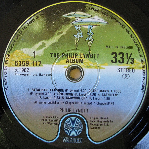 Philip Lynott* : The Philip Lynott Album (LP, Album)
