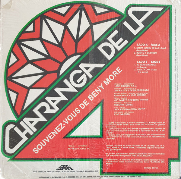 Charanga De La 4 : Recuerda A Beny Moré Vol. 2 (LP, Album, RP)