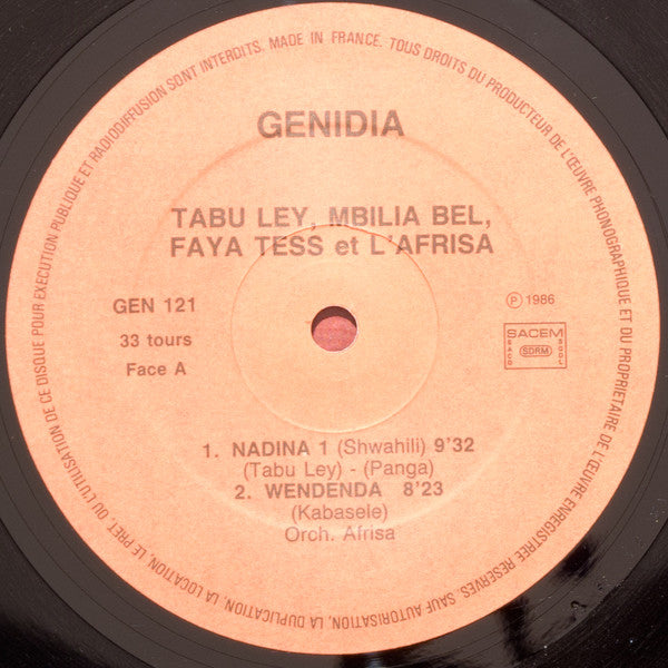 Tabu Ley Rochereau - Mbilia Bel & Faya Tess Et Orchestre Afrisa L'International : Seigneur Tabu Ley - Mbilia Bel, Faya Tess Et L'Afrisa (LP,Album)