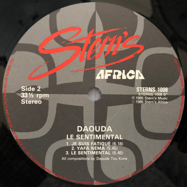 Daouda : Le Sentimental (LP, Album, RE)