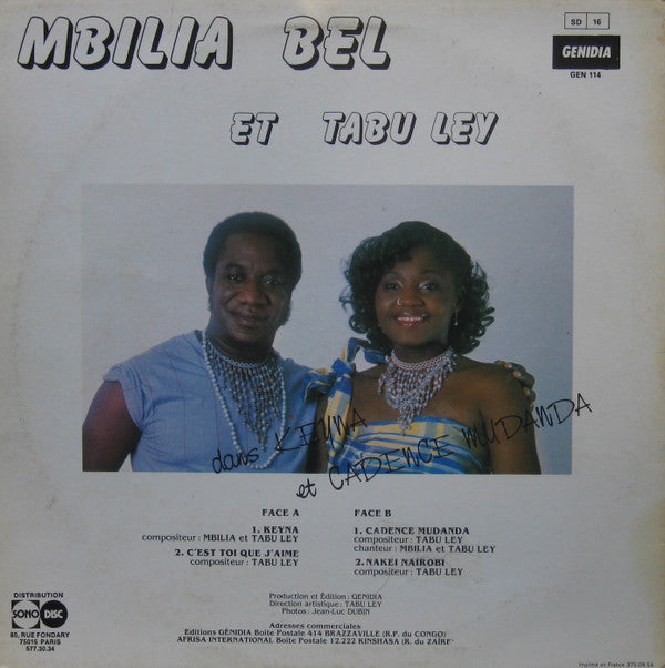 Mbilia Bel Et Tabu Ley* : Keyna Et Cadence Mudanda (LP, Album)