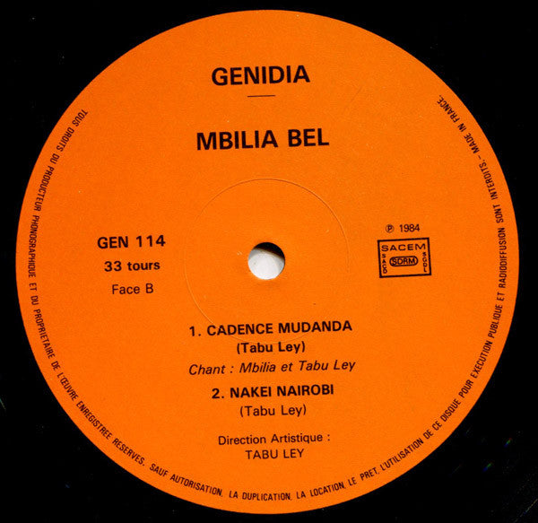 Mbilia Bel Et Tabu Ley* : Keyna Et Cadence Mudanda (LP, Album)