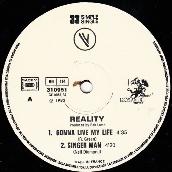 Reality (11) : Gonna Live My Life (12", Ltd)