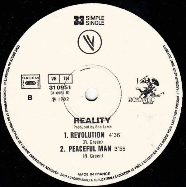 Reality (11) : Gonna Live My Life (12", Ltd)