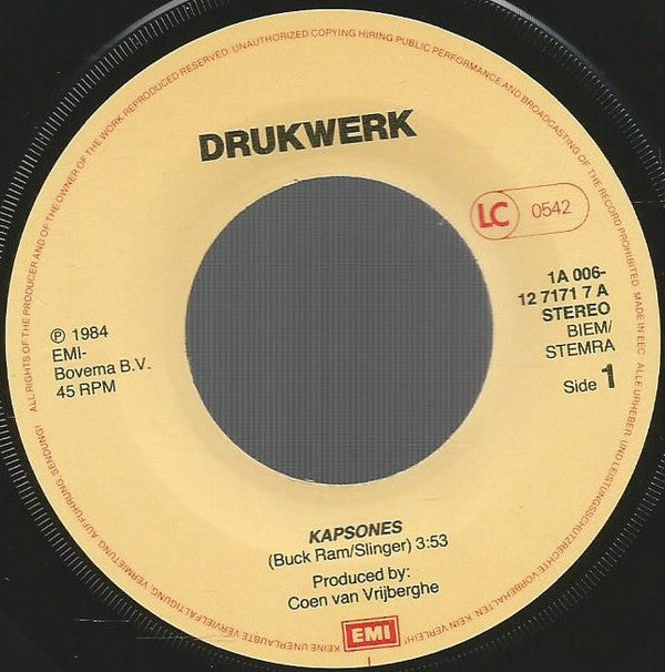 Drukwerk : Kapsones (7", Single)