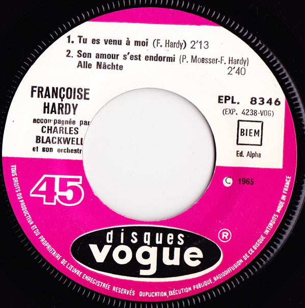 Françoise Hardy : Dis-Lui Non (7", EP)