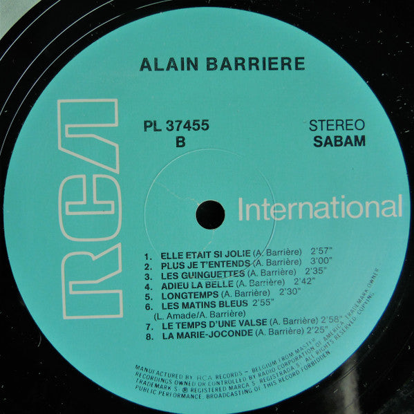 Alain Barrière : Ma Vie (LP, Comp)