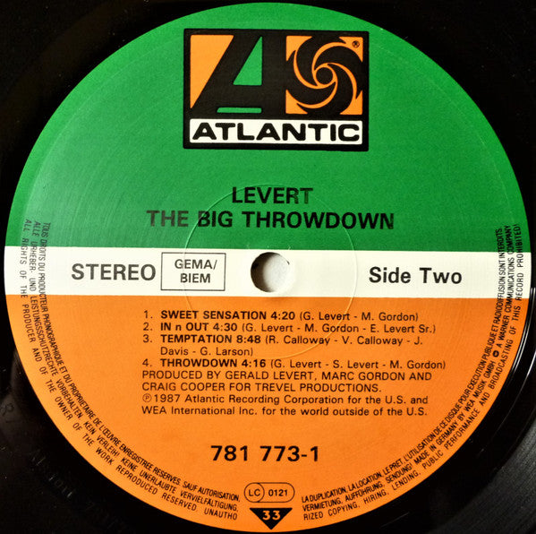 Levert : The Big Throwdown (LP, Album)