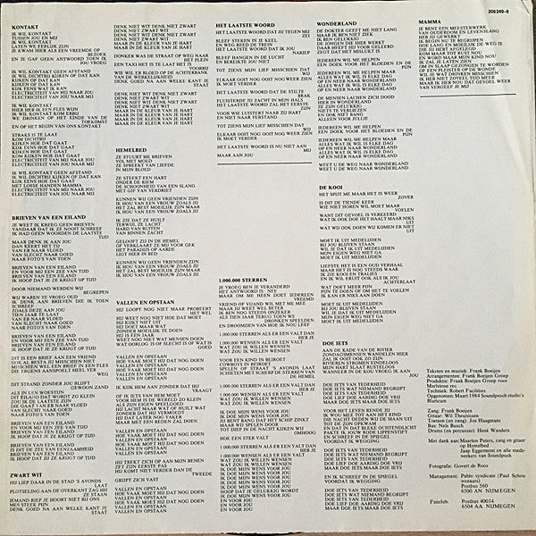 Frank Boeijen Groep : Kontakt (LP, Album, M/Print, RE)