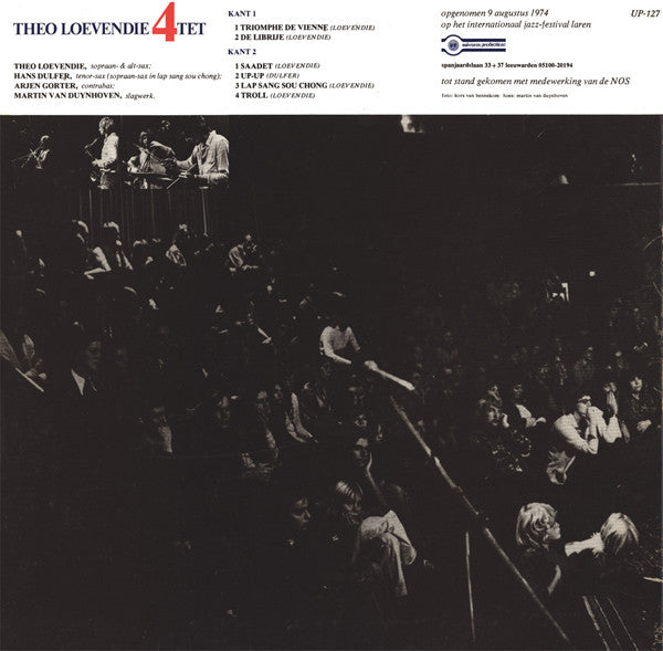 Theo Loevendie Quartet : Theo Loevendie 4tet (LP,Album)