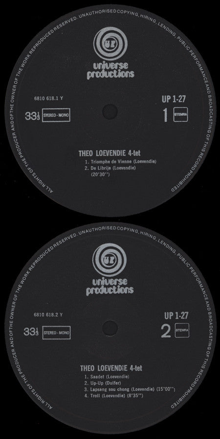 Theo Loevendie Quartet : Theo Loevendie 4tet (LP,Album)