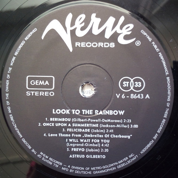 Astrud Gilberto - Look To The Rainbow (LP, Album) - De Platen Aap – Vinylwinkel in Brielle & online webshop voor muziekliefhebbers