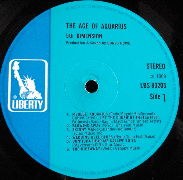 The Fifth Dimension - The Age Of Aquarius (LP, Album) - De Platen Aap – Vinylwinkel in Brielle & online webshop voor muziekliefhebbers