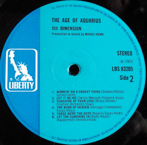 The Fifth Dimension - The Age Of Aquarius (LP, Album) - De Platen Aap – Vinylwinkel in Brielle & online webshop voor muziekliefhebbers
