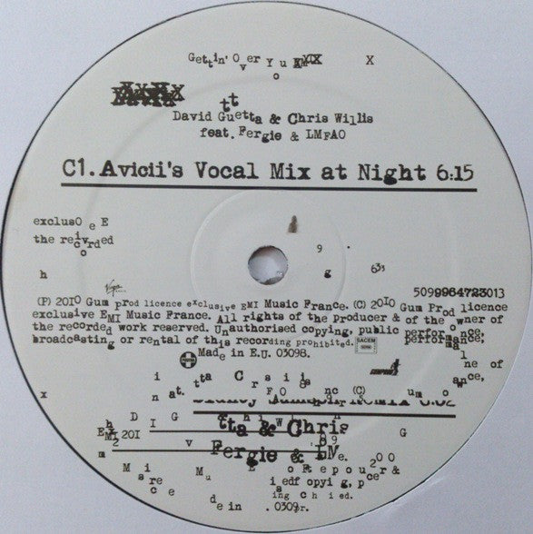 David Guetta & Chris Willis Feat. Fergie (2) & LMFAO : Gettin' Over You (2x12", Maxi)
