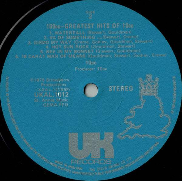 10cc : 100cc  Greatest Hits Of 10cc (LP, Album, Comp, Lam)