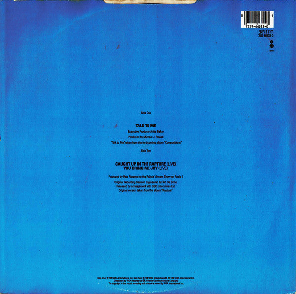 Anita Baker : Talk To Me (12", Single)