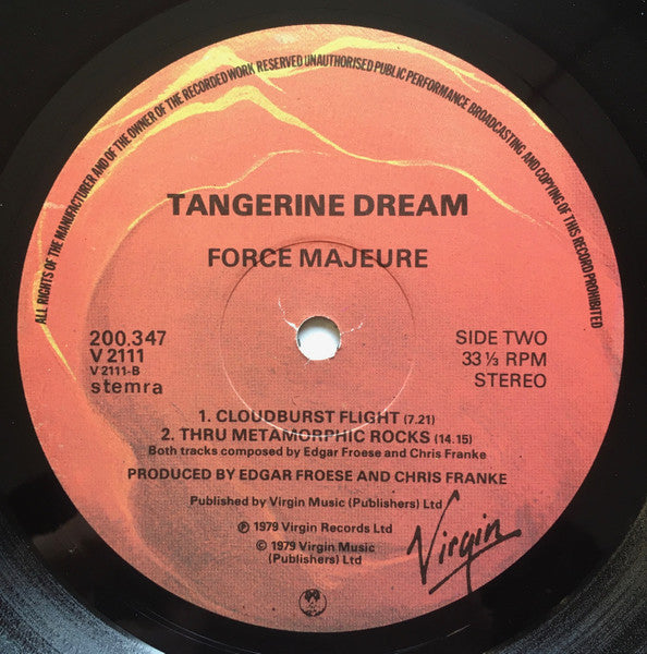 Tangerine Dream : Force Majeure (LP, Album)