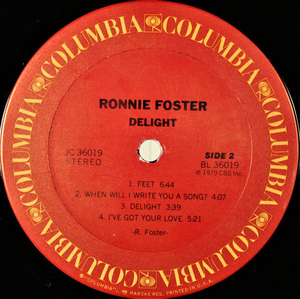 Ronnie Foster : Delight (LP,Album)
