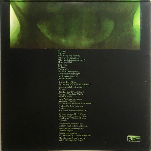 John Entwistle : Smash Your Head Against The Wall (LP, Album, Gat)