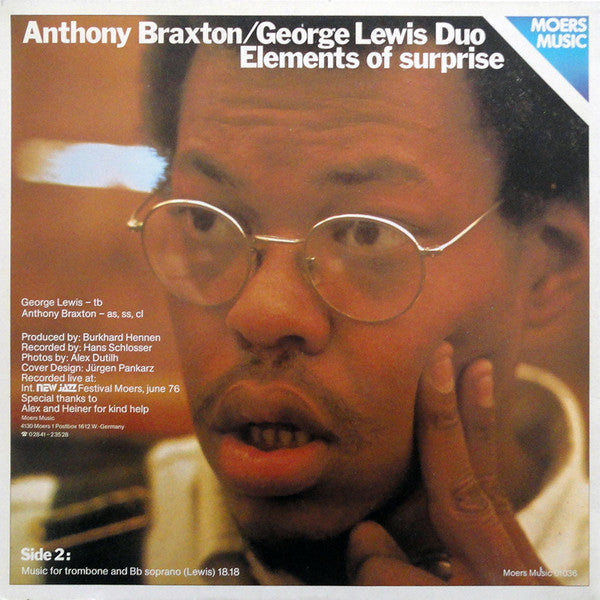 Anthony Braxton/George Lewis Duo : Elements Of Surprise (LP, Album)