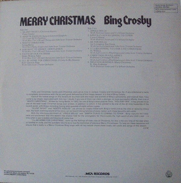 Bing Crosby : Merry Christmas (LP, Album, RE)