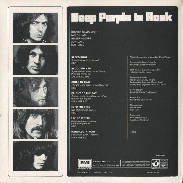 Deep Purple : In Rock (LP, Album, RE, Gat)
