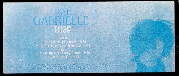 Gabrielle - Rise (12", Promo) - De Platen Aap – Vinylwinkel in Brielle & online webshop voor muziekliefhebbers