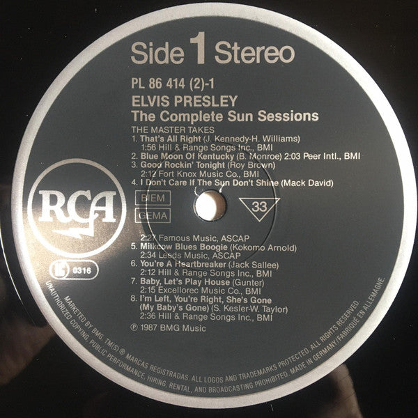 Elvis Presley : The Complete Sun Sessions (2xLP, Comp)