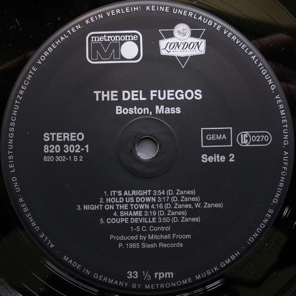 The Del Fuegos : Boston, Mass. (LP, Album)