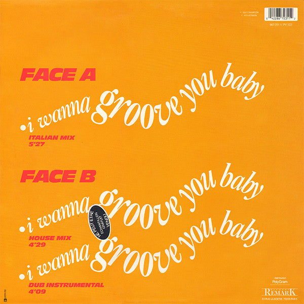 D-Tech (2) : I Wanna Groove You Baby (12", Maxi)