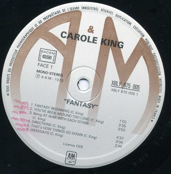 Carole King : Fantasy (LP, Album)