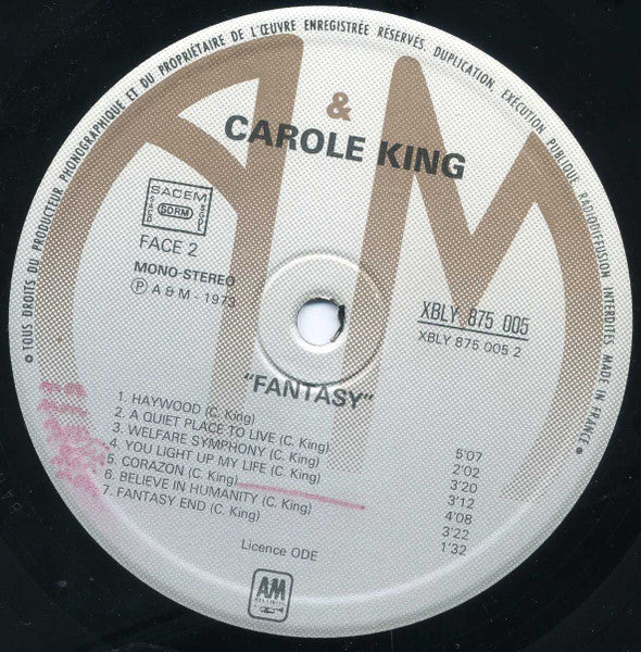 Carole King : Fantasy (LP, Album)