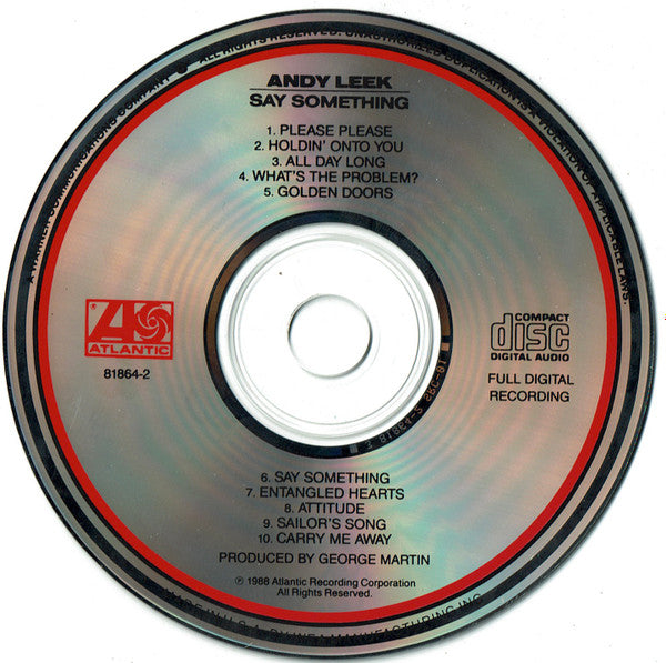 Andy Leek : Say Something (CD, Album)
