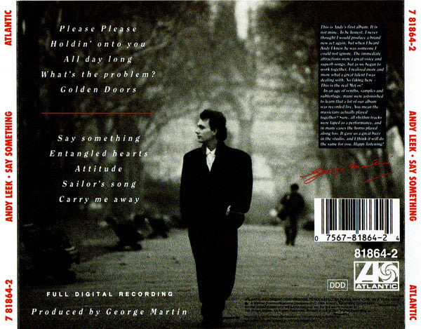 Andy Leek : Say Something (CD, Album)