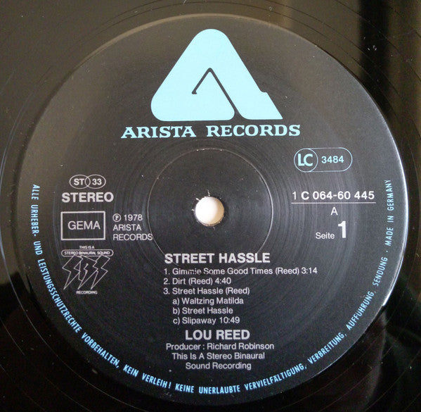 Lou Reed : Street Hassle (LP, Album)