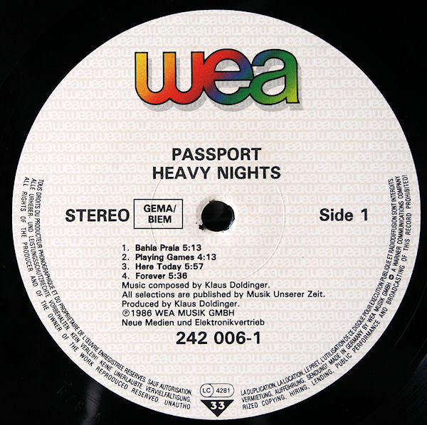 Passport (2) : Heavy Nights (LP, Album)
