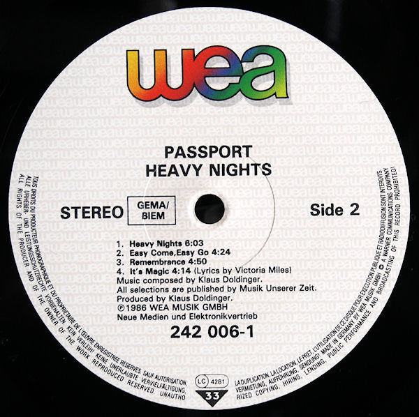 Passport (2) : Heavy Nights (LP, Album)