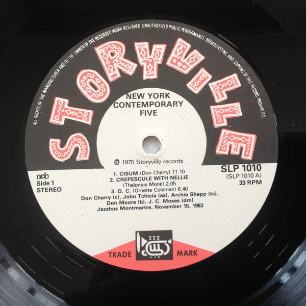 Archie Shepp & The New York Contemporary Five With Don Cherry, John Tchicai, J.C. Moses, Don Moore : Archie Shepp & The New York Contemporary Five (LP, Album, RE)