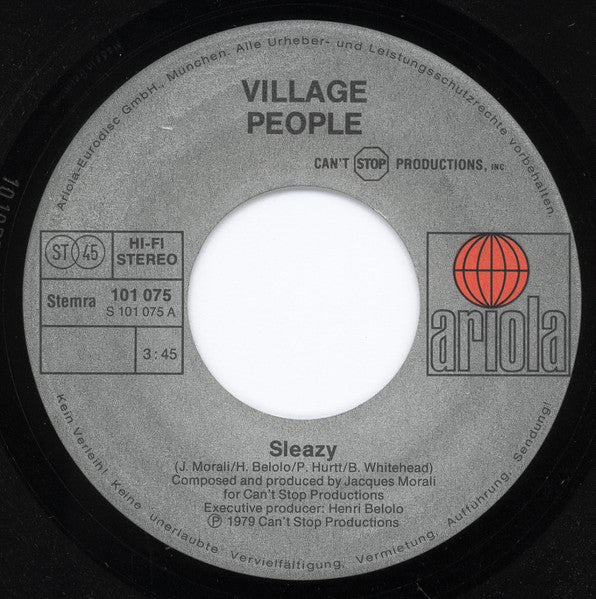 Village People : Sleazy (7")