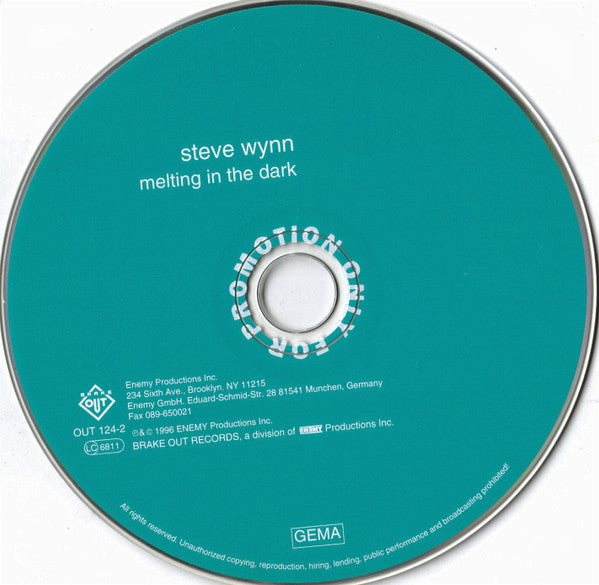 Steve Wynn - Melting In The Dark (CD, Album, Promo) - De Platen Aap – Vinylwinkel in Brielle & online webshop voor muziekliefhebbers