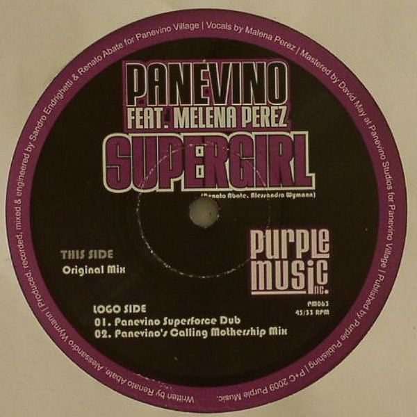 Panevino Feat. Melena Perez* : Supergirl (12")