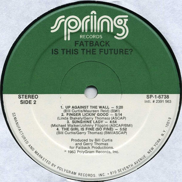 Fatback* : Is This The Future? (LP, Album, 53)
