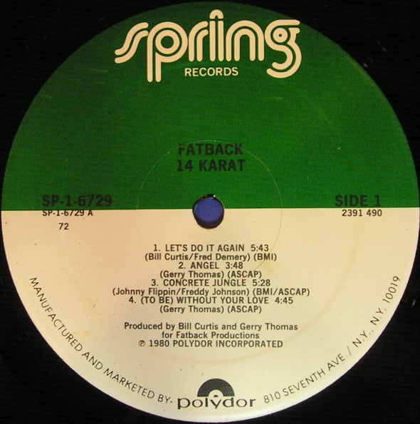 Fatback* : 14 Karat (LP, Album, 72 )