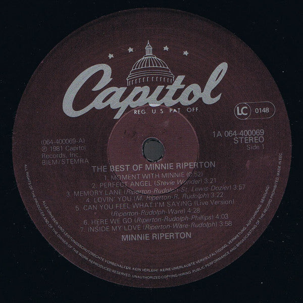 Minnie Riperton : The Best Of Minnie Riperton (LP, Comp)