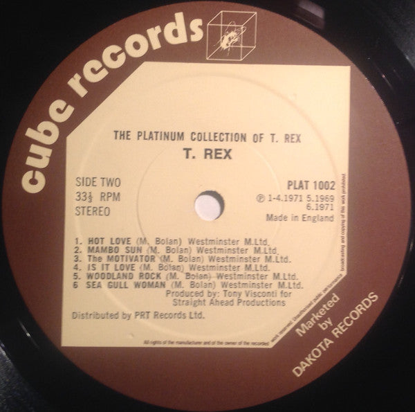 T. Rex : The Platinum Collection Of T. Rex (2xLP, Comp)