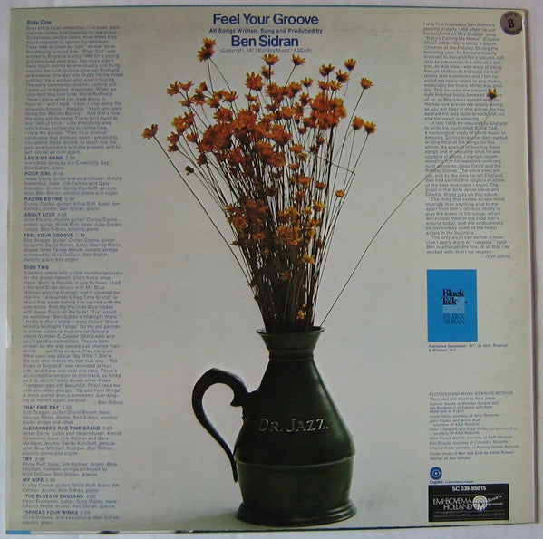 Ben Sidran : Feel Your Groove (LP, Album, RE)