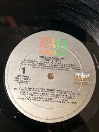 Wilson Pickett : Right Track (LP,Album)